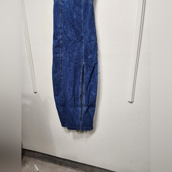 Lulus Crush-Worthy Trend Medium Wash Denim Sleeveless Midi Dress XS Party 90s - Picture 8 of 9